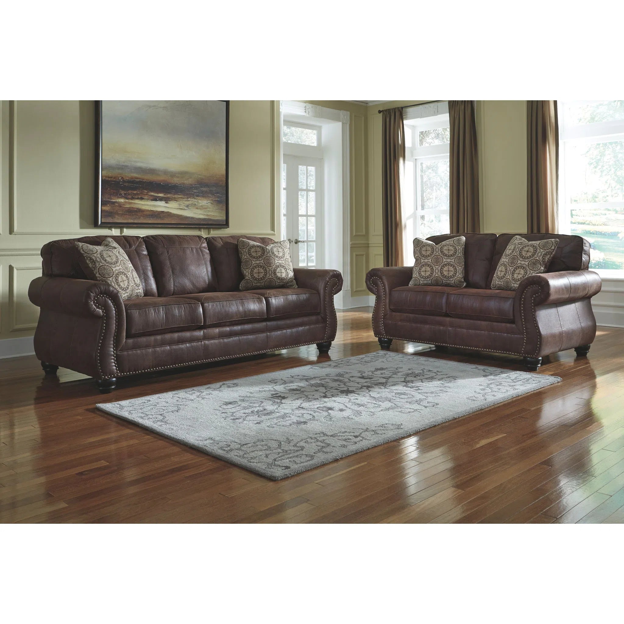 Ashley 80003/38/35 Breville - Espresso - Sofa & Loveseat