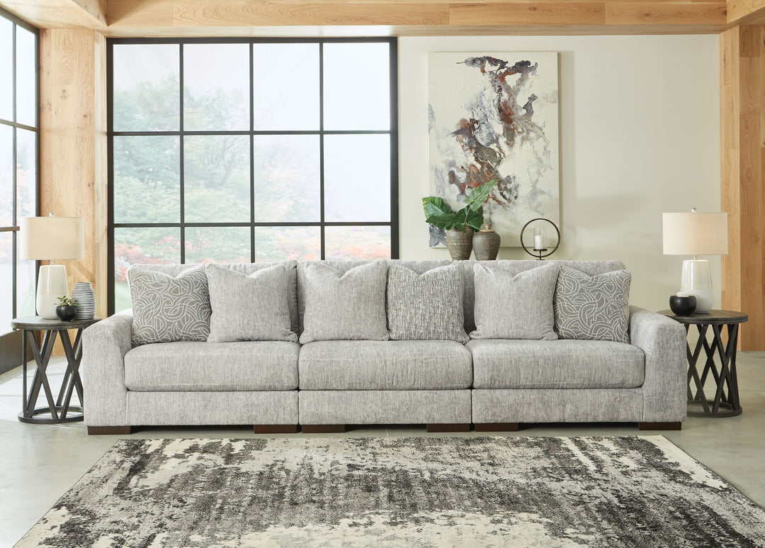 Regent Park 3 piece Sectional in Dark Gray
