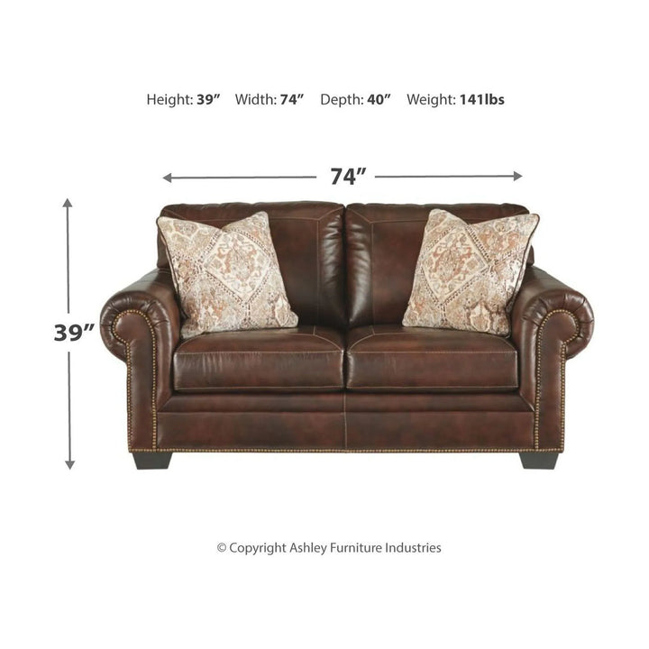 Ashley 58702/38/35/23/14 Roleson - Walnut - Sofa, Loveseat, Chair and a Half & Ottoman