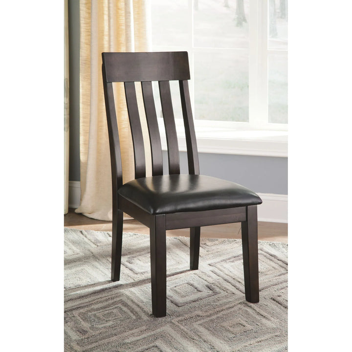 Ashley D596/35/01(4)/00 Haddigan - Dark Brown - 6 Pc. - RECT DRM EXT Table, 4 UPH Side Chairs & UPH Bench