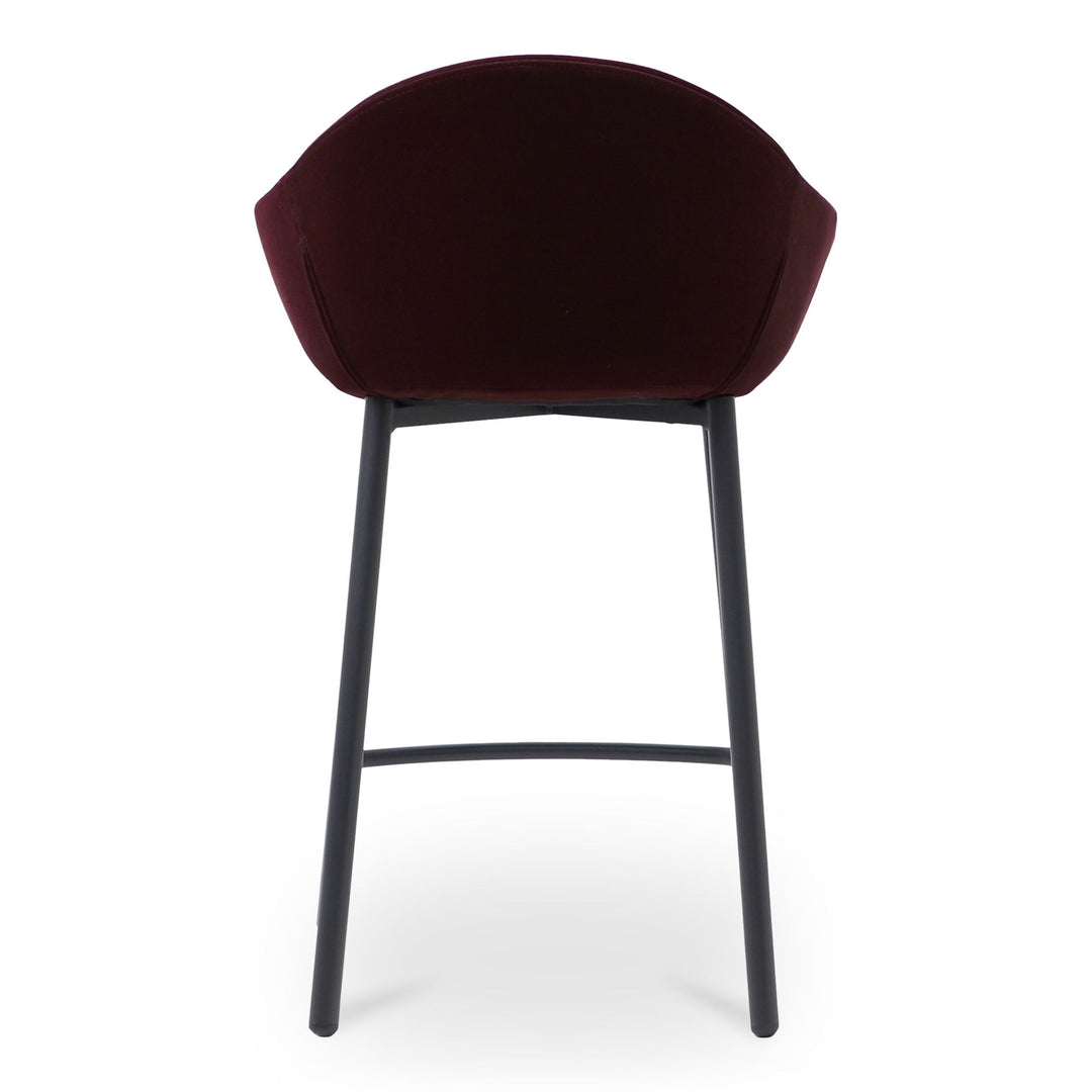 Emily - Counter Stool - Wine Velvet