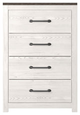Gerridan - Four Drawer Chest - White / Gray