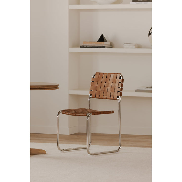 Moma - Stainless Steel Dining Chair (Set of 2) - Brown