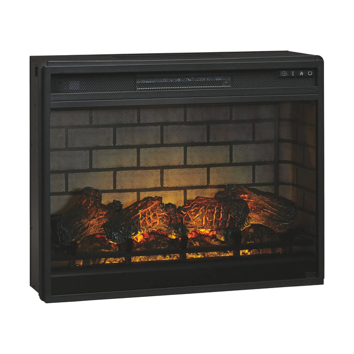 Ashley W100-121 Entertainment Accessories - Black - LG Fireplace Insert Infrared