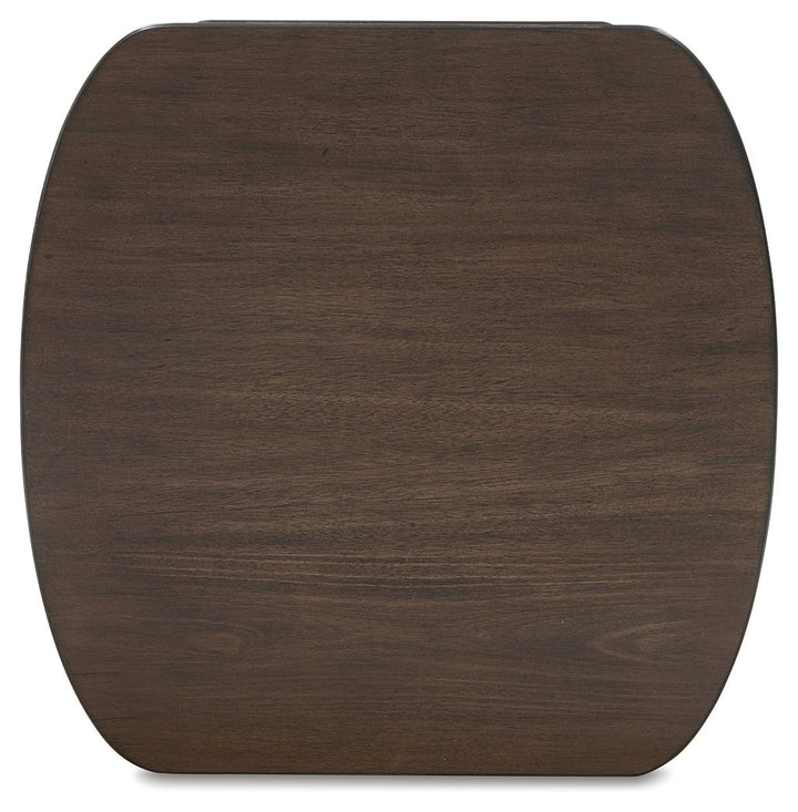 Korestone - Dark Brown - Square End Table