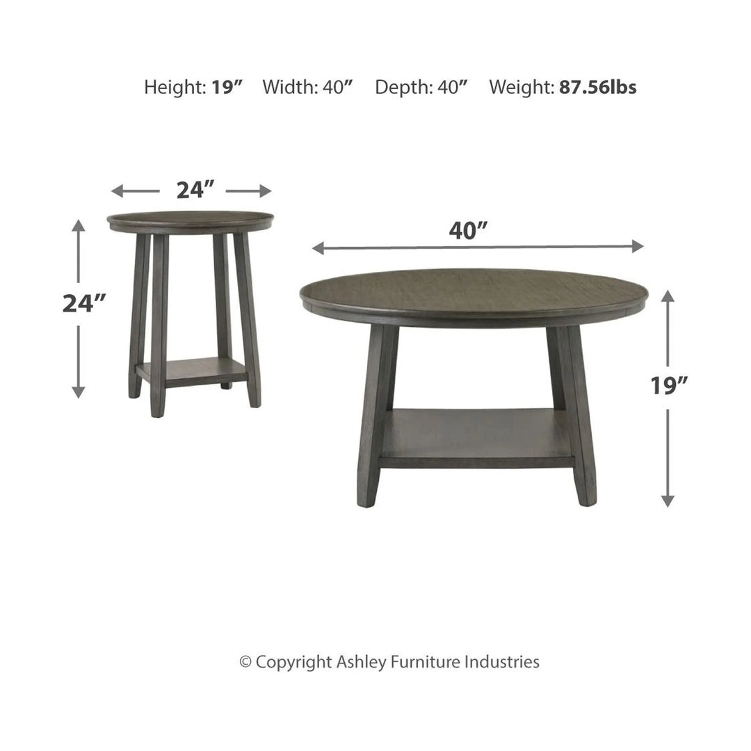 Ashley T188-13 Caitbrook - Gray - Occasional Table Set (3/CN)