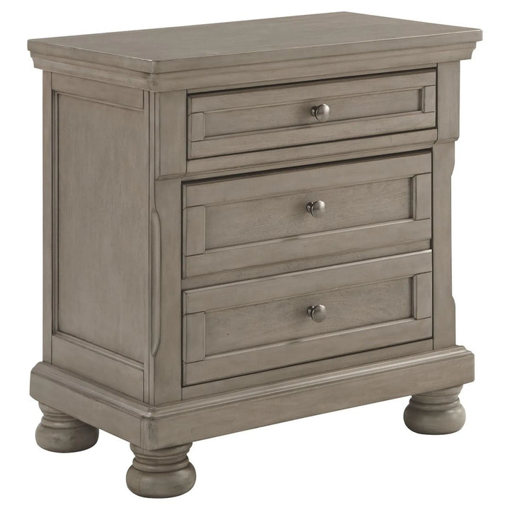 Lettner - Two Drawer Night Stand- Light Gray