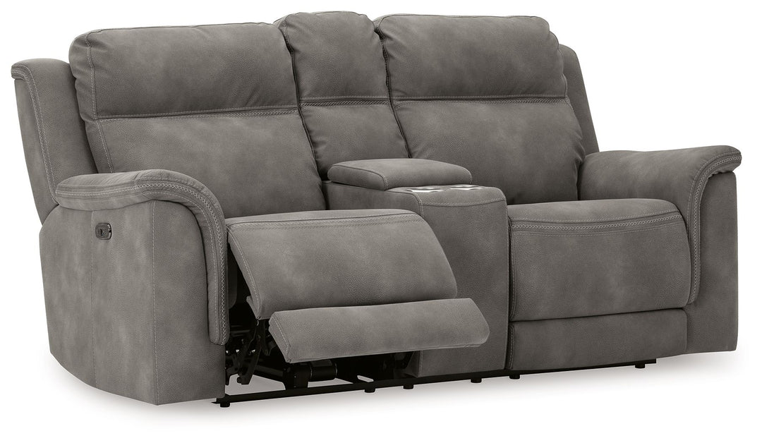 Next-Gen Durapella - Pwr Rec Loveseat/Con/Adj Hdrst - Microfiber - Slate