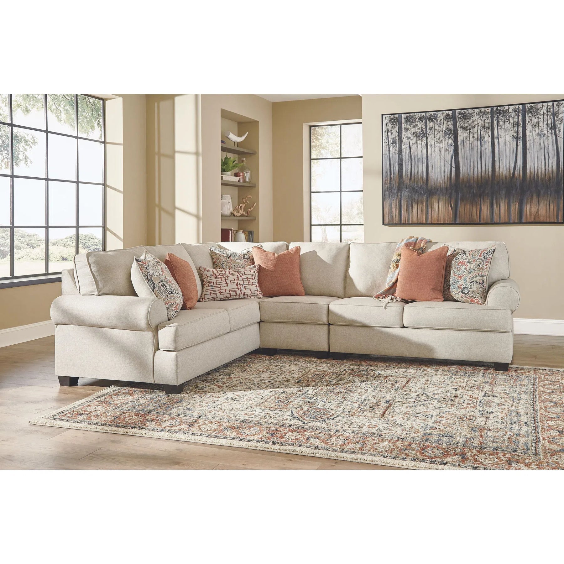 Ashley discount linen sectional
