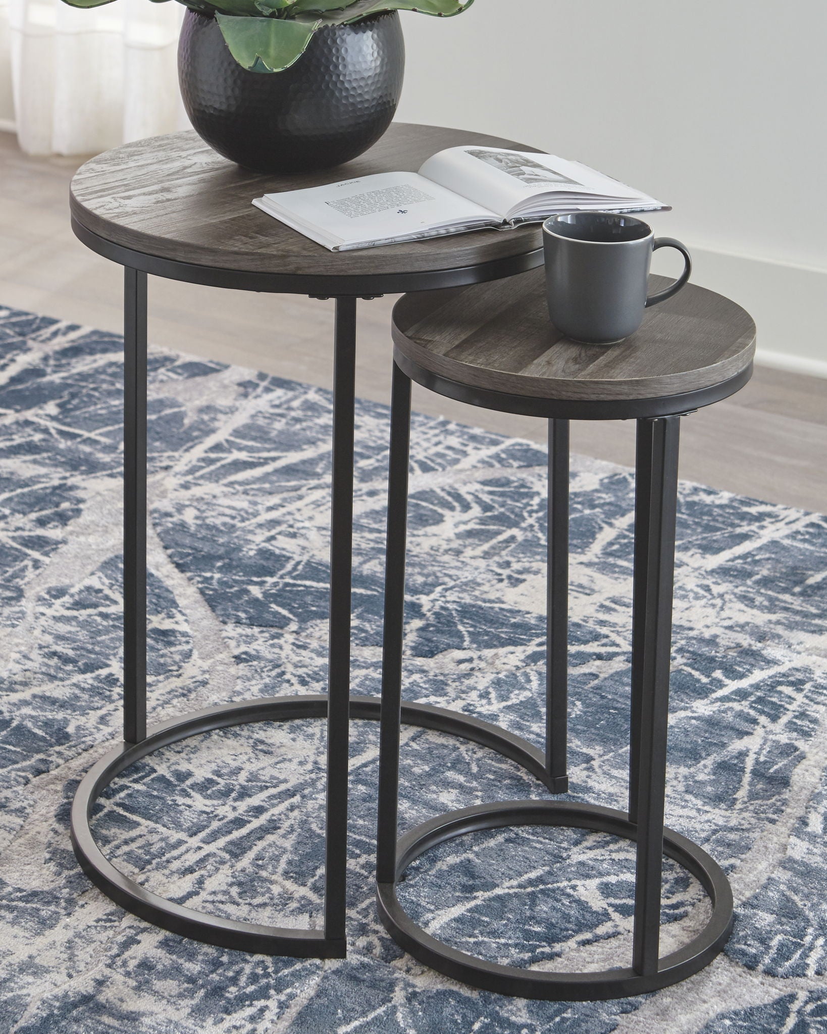 Briarsboro - Accent Table Set (Set of 2) - Black / Gray