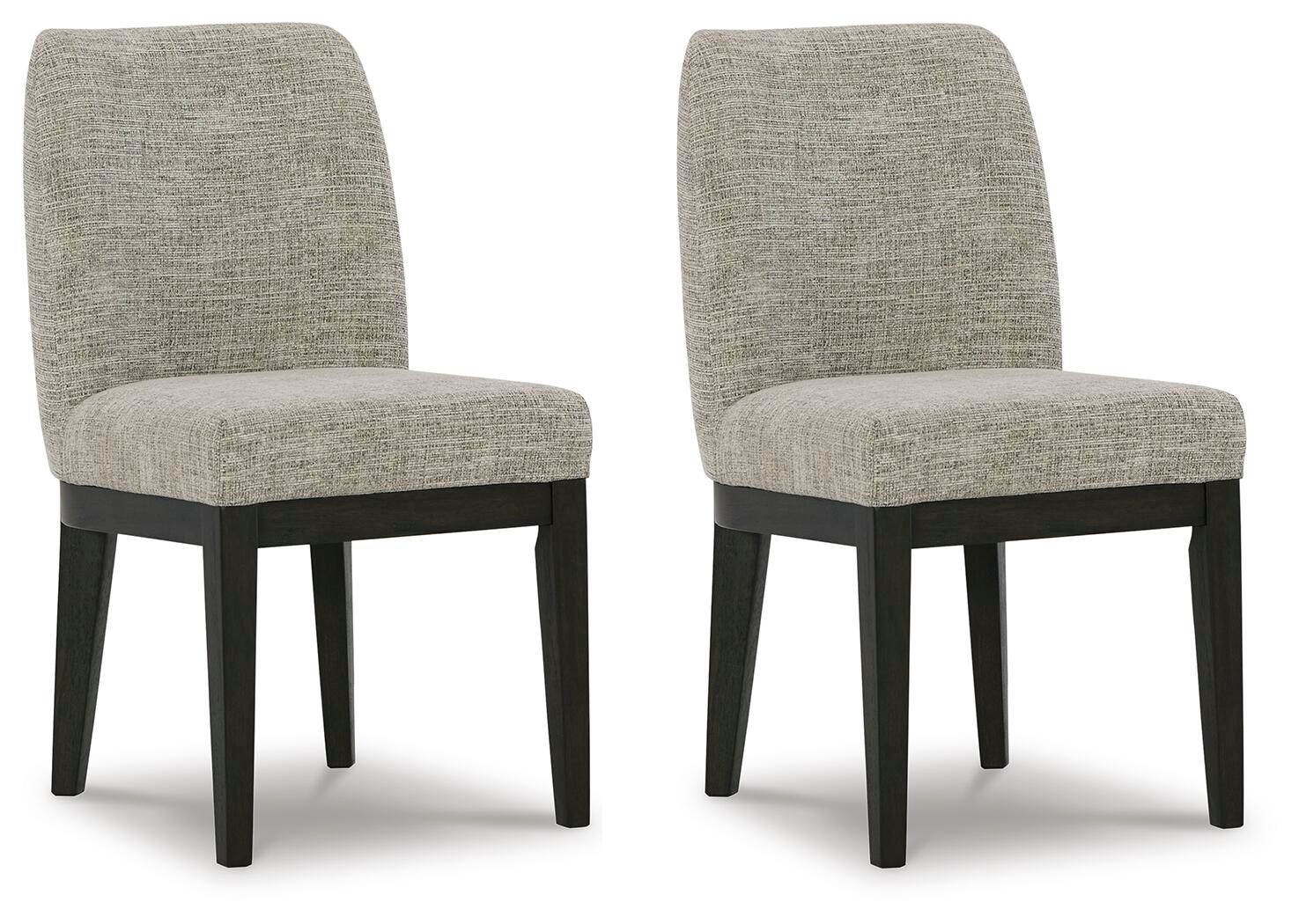 Burkhaus - Beige / Dark Brown - Dining Uph Side Chair