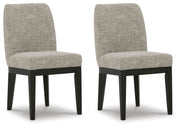 Burkhaus - Beige / Dark Brown - Dining Uph Side Chair