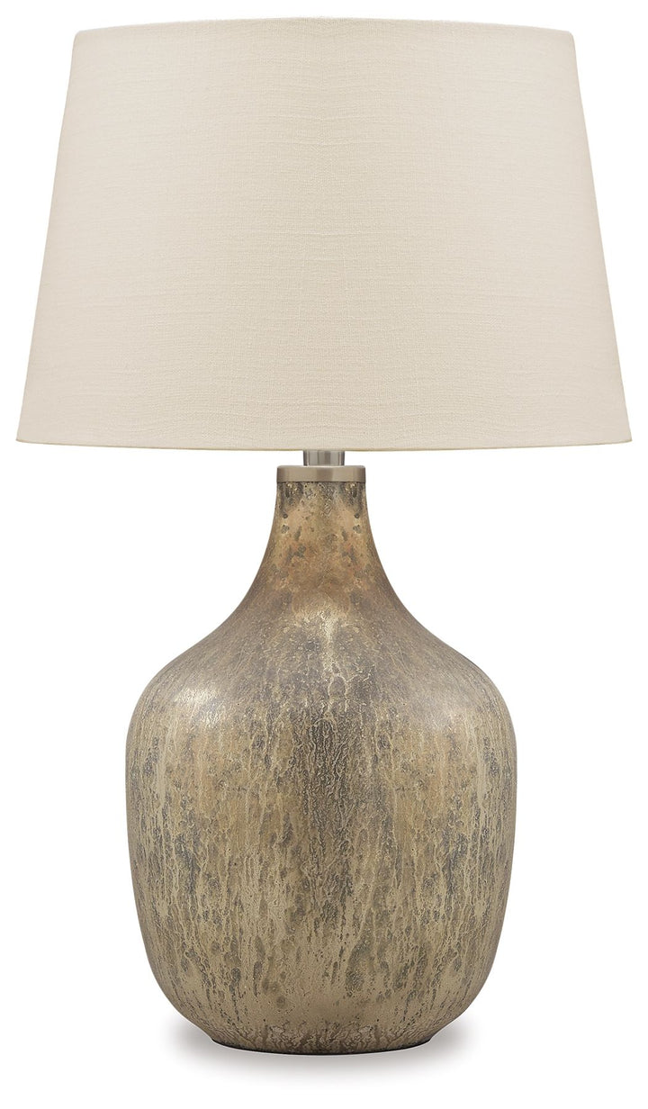Mari - Glass Table Lamp  - Gray / Gold Finish