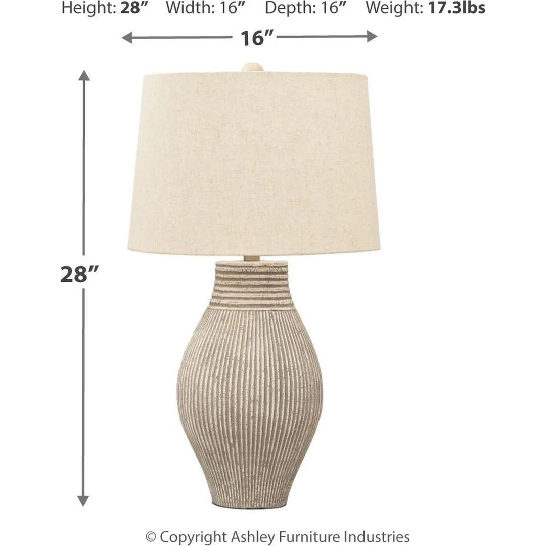 Ashley L235634 Layal - Black - Paper Table Lamp (1/CN)