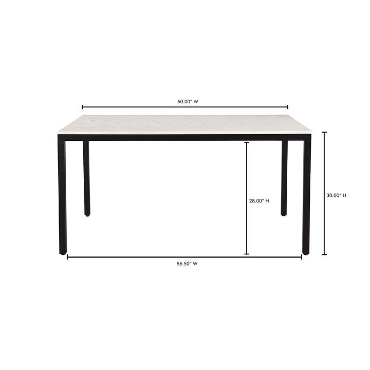 Parson - Marble Dining Table Small - Black