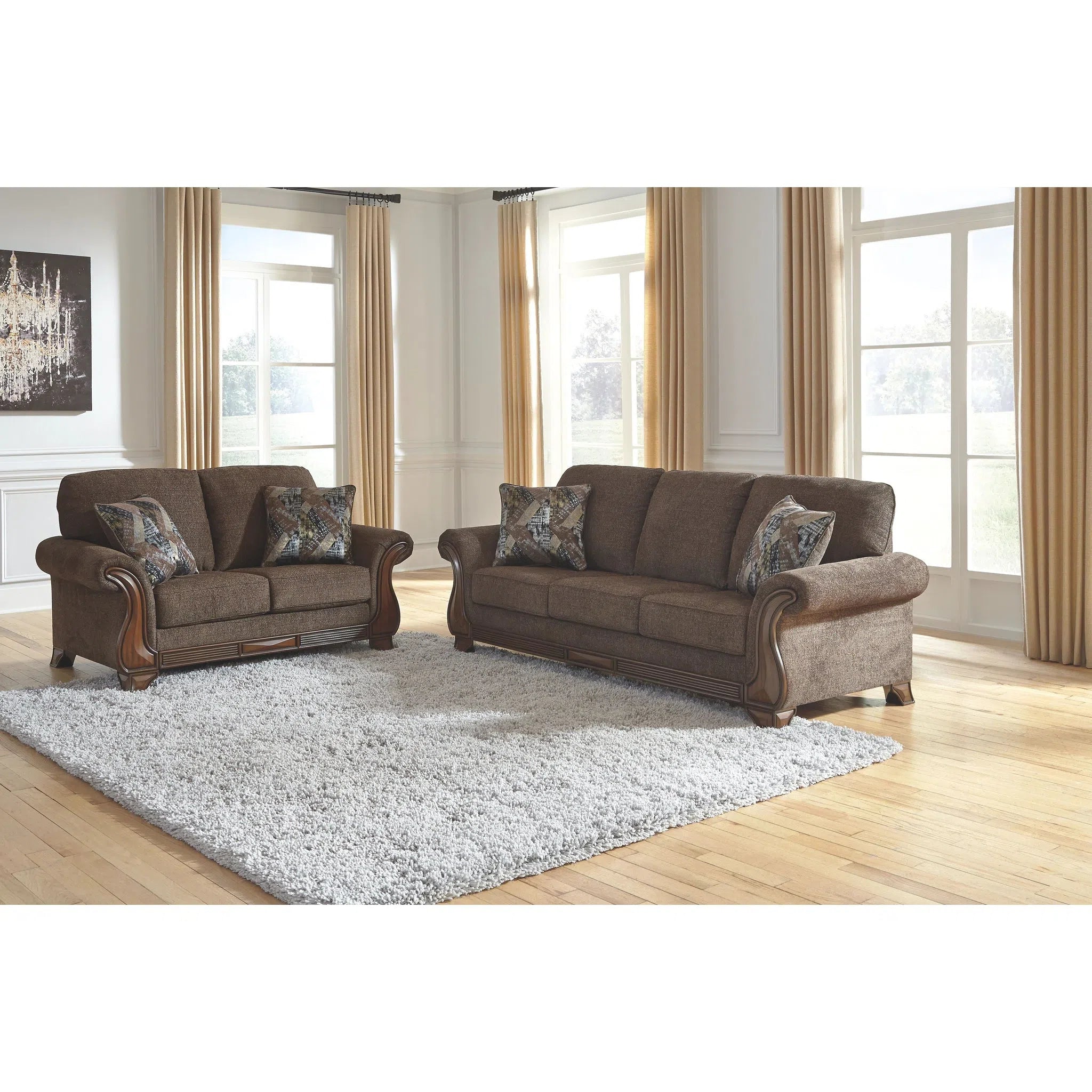 Ashley 8550638 Miltonwood - Teak - Sofa – Fair Deal Furniture