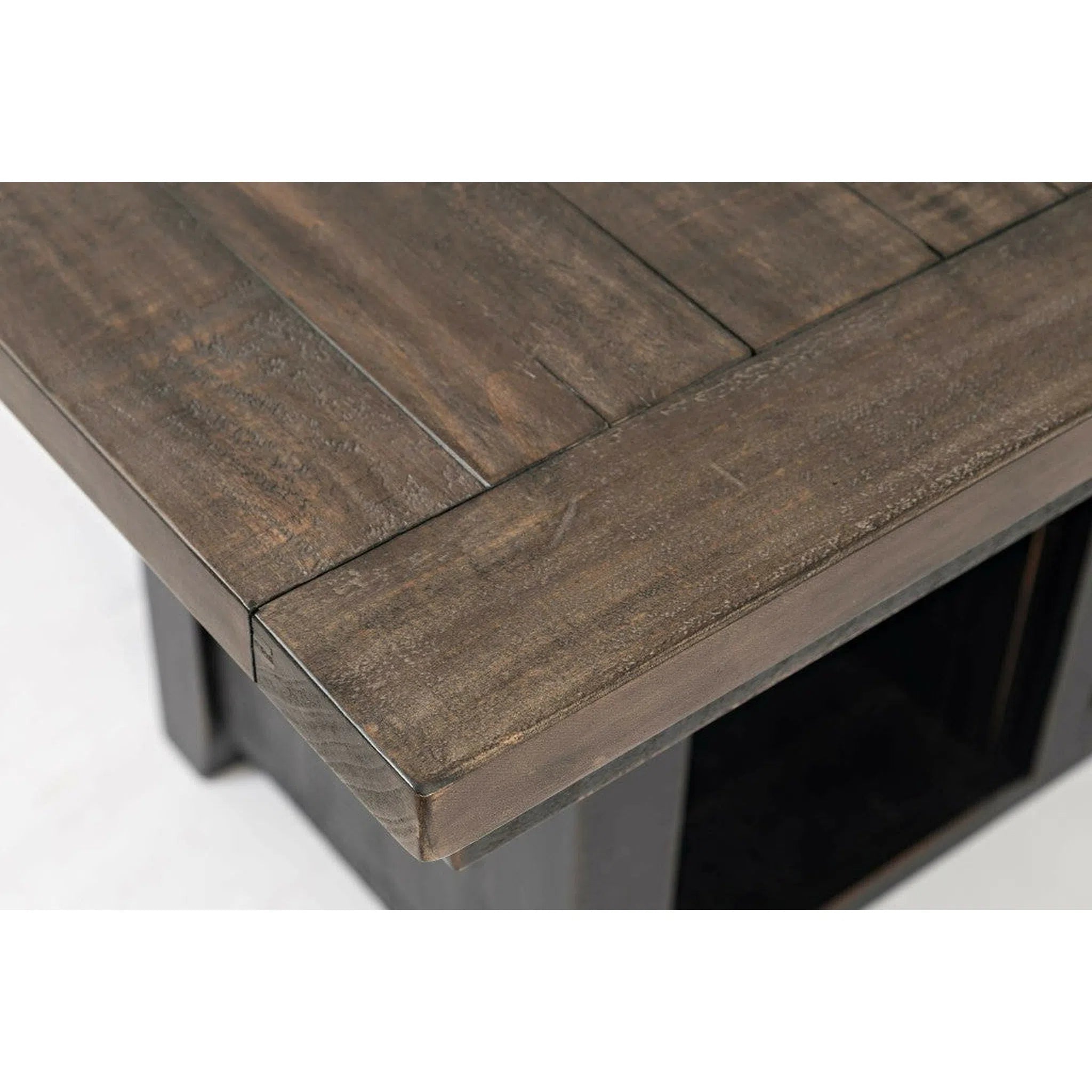 Madison County Adjustable Height Dining Table Black and Brown