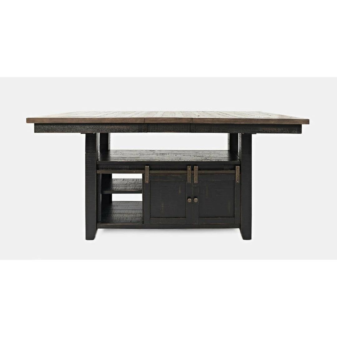 Madison County Adjustable Height Dining Table Black and Brown