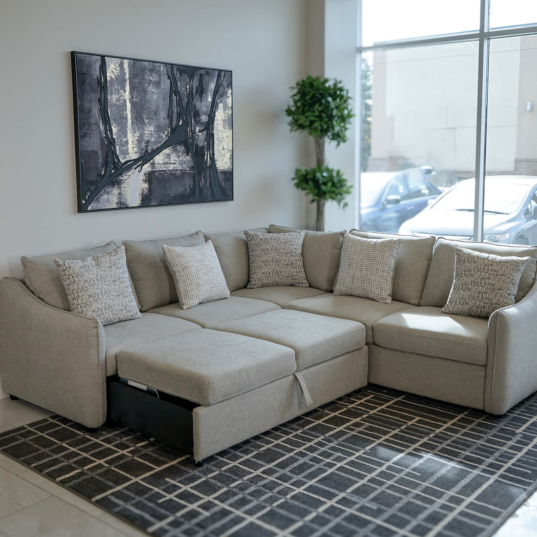 Mila Pull Out Sectional - 3 Piece