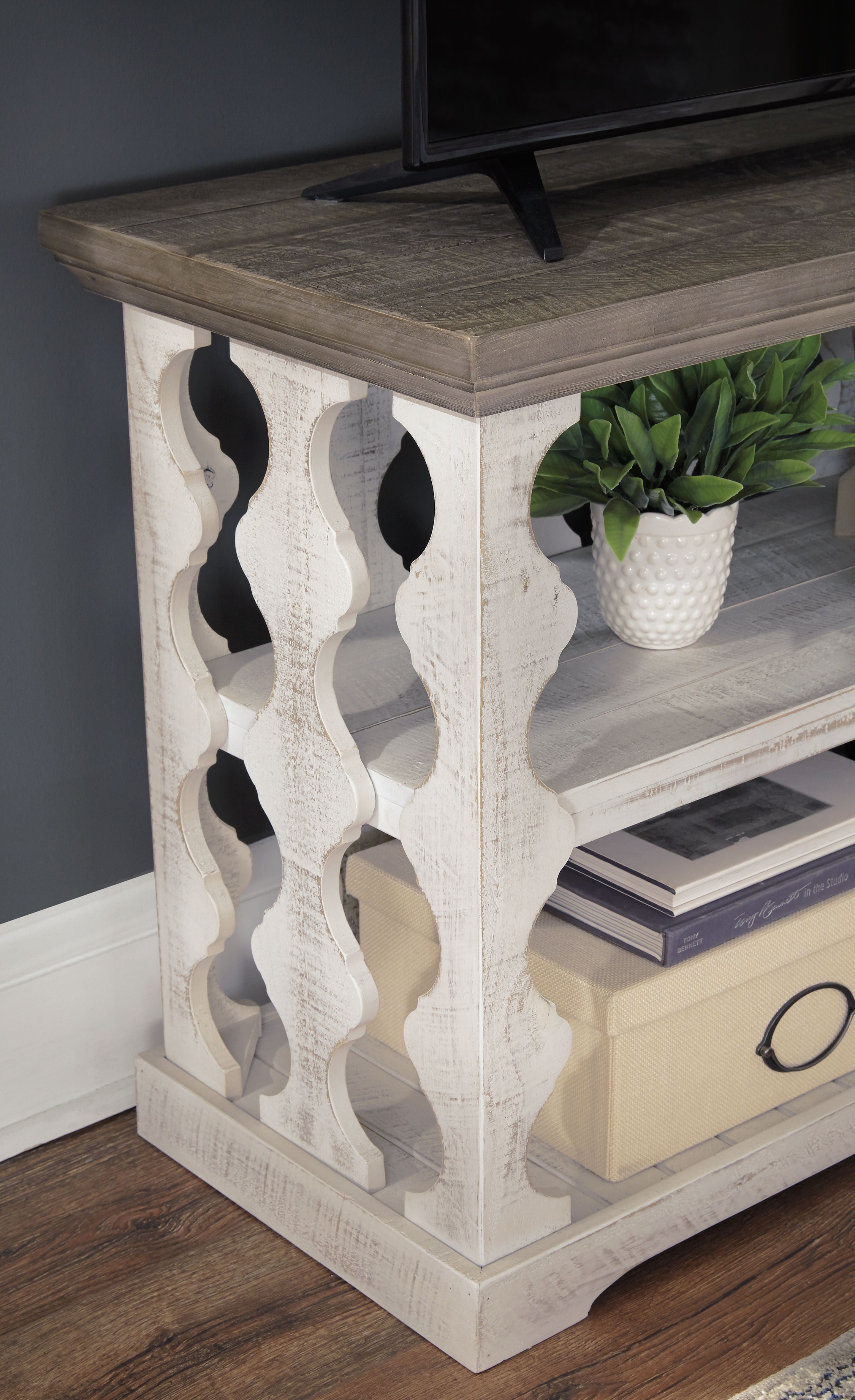 Havalance - Console Sofa Table - Gray / White