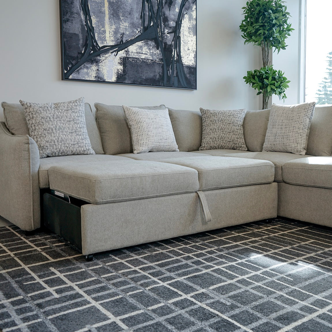 Mila Pull Out Sectional - 3 Piece