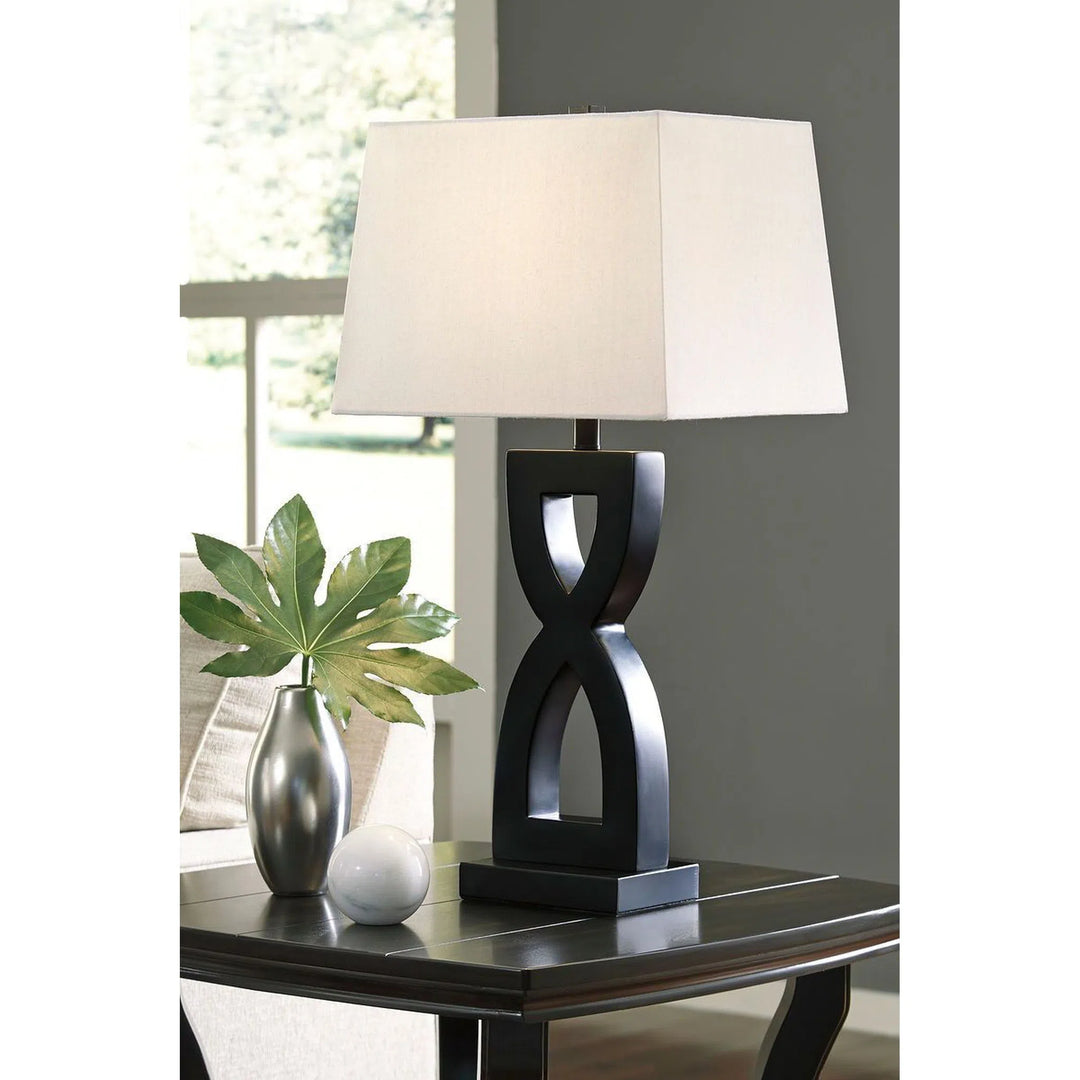 Ashley L243144 Amasai - Black - Poly Table Lamp