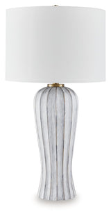 Lanwell - Poly Table Lamp - Antique Gray