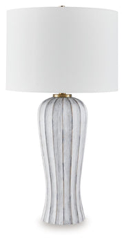 Lanwell - Poly Table Lamp - Antique Gray