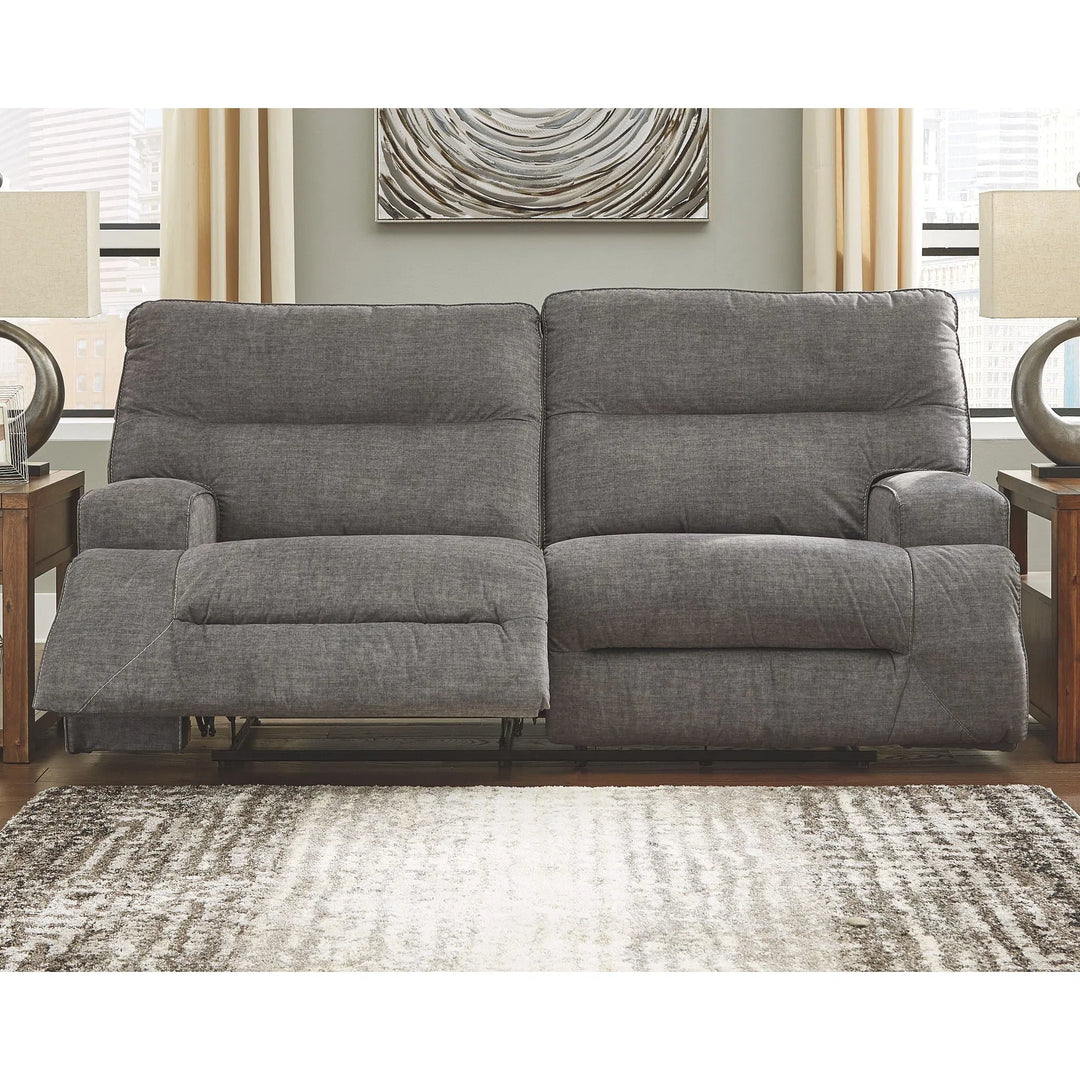 Ashley 4530281 Coombs - Charcoal - 2 Seat Reclining Sofa