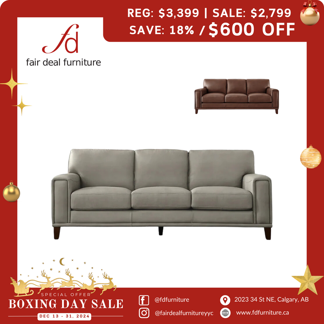 Hayward Leather Sofa - Made in Canada