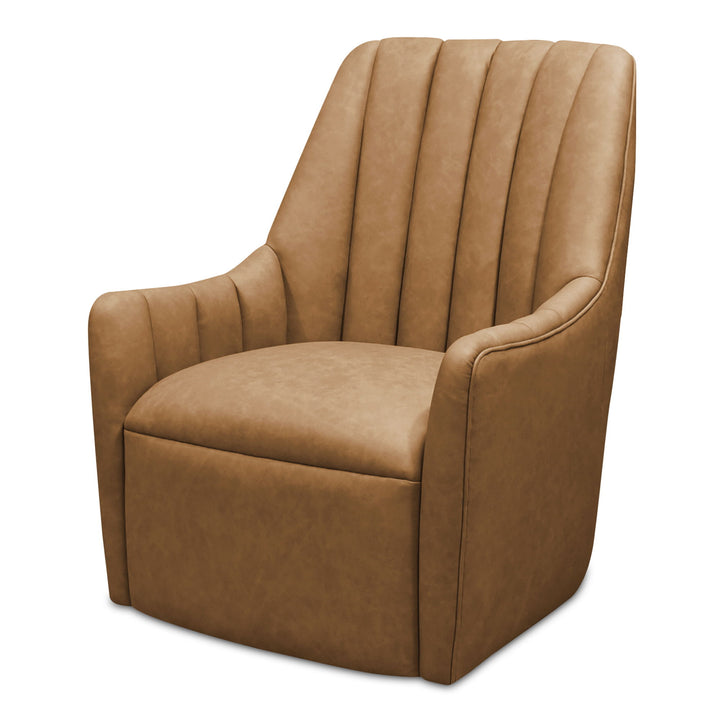 Bowie - Swivel Chair Leather - Tan