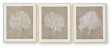 Hendridge - Wall Art Set (Set of 3) - Taupe / White