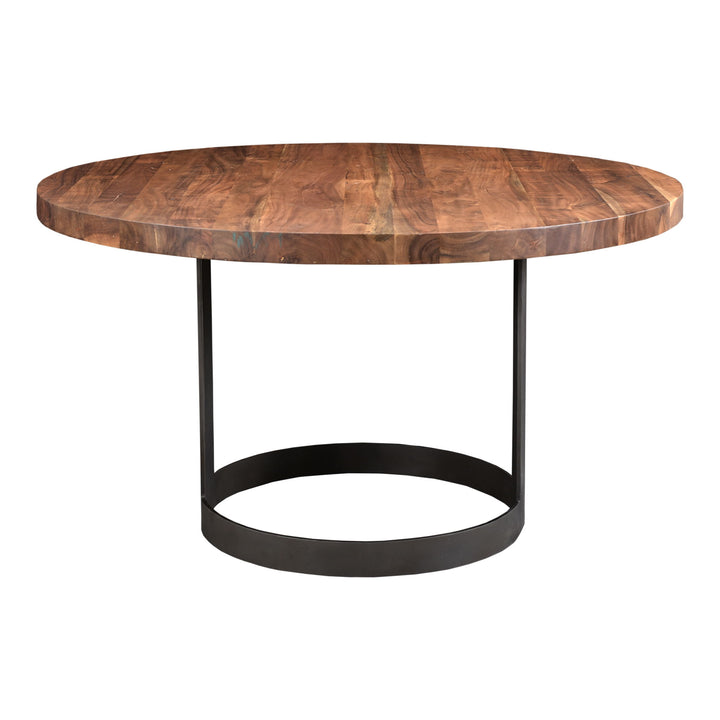 Bent - Round Dining Table - Natural Stain