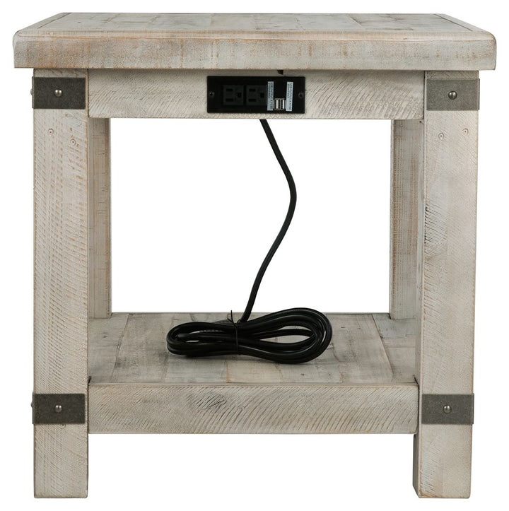 Carynhurst - White Wash Gray - Rectangular End Table