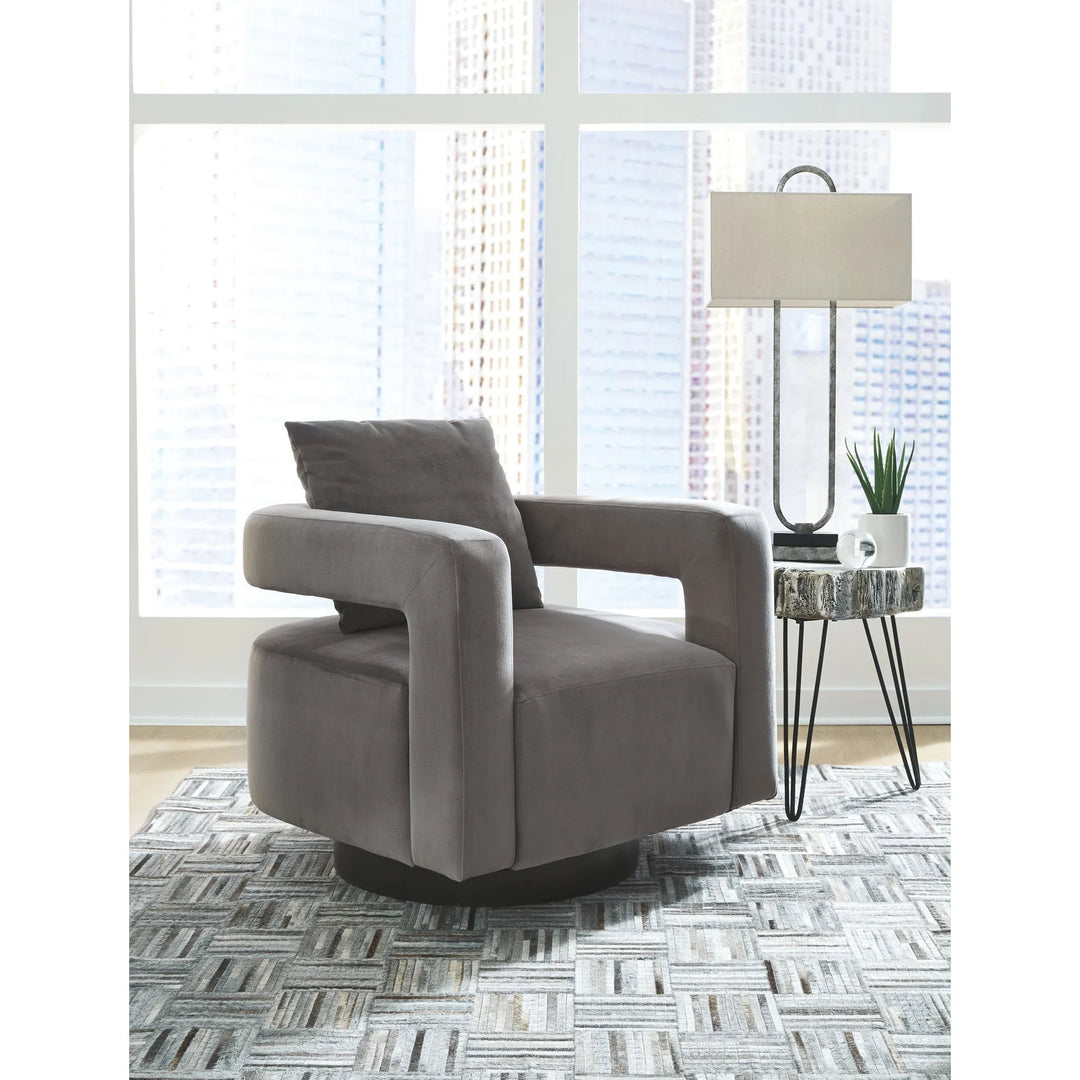 Ashley A3000256 Alcoma - Otter - Swivel Accent Chair