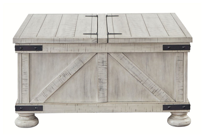 Carynhurst - Whitewash - Cocktail Table with Storage