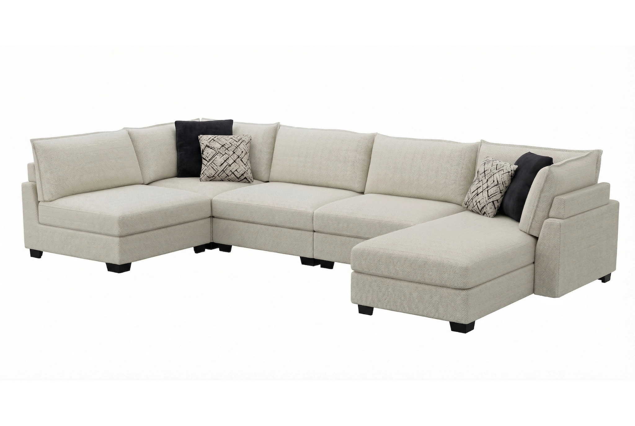 Delta Modular Sectional - 5PC Ivory