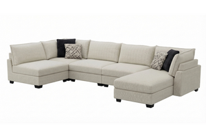 Delta Modular Sectional - 5PC with Chaise - Ivory