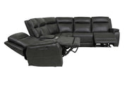 Kona Leather Power Reclining Sectional