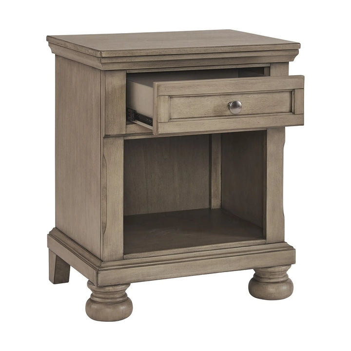 Lettner - One Drawer Night Stand - Light Gray