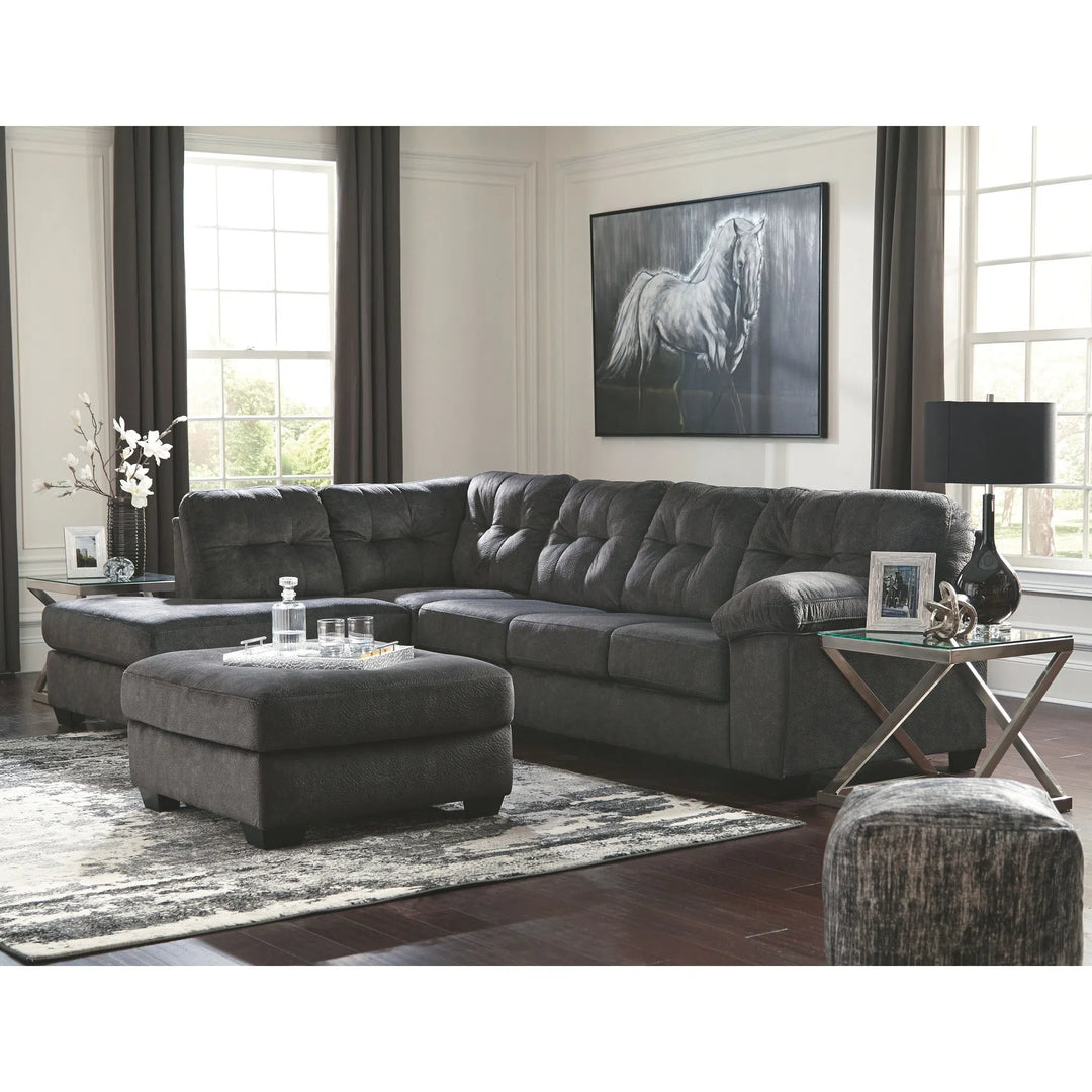 Ashley 70509/16/67 Accrington - Granite - 2-Piece Sectional with Chaise