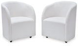 Rowanbeck - Dining Upholstered Arm Chair (Set of 2) - Ivory