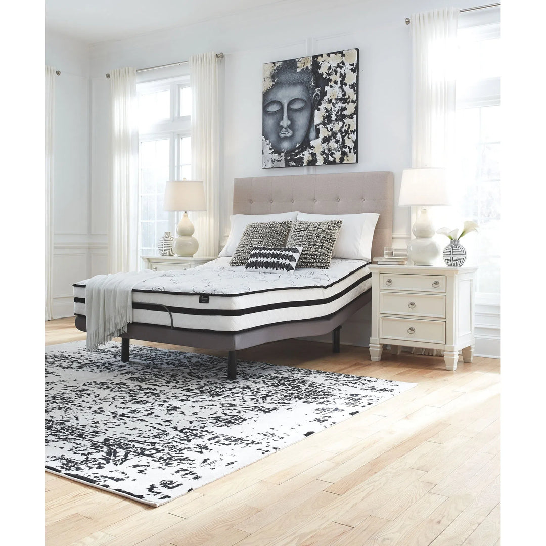 Ashley chime 12 inch plush hybrid mattress online queen