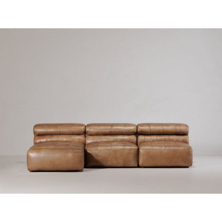 Ramsay - Leather Slipper Chair - Light Brown