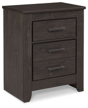 Brinxton - Two Drawer Night Stand - Charcoal