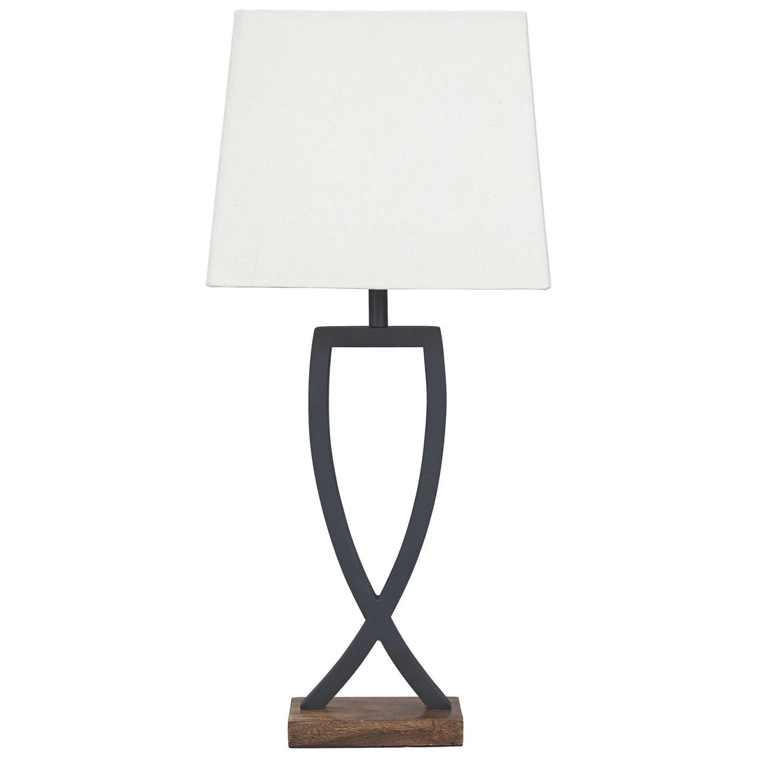 Ashley L204174 Makara - Black/Brown - Metal Table Lamp