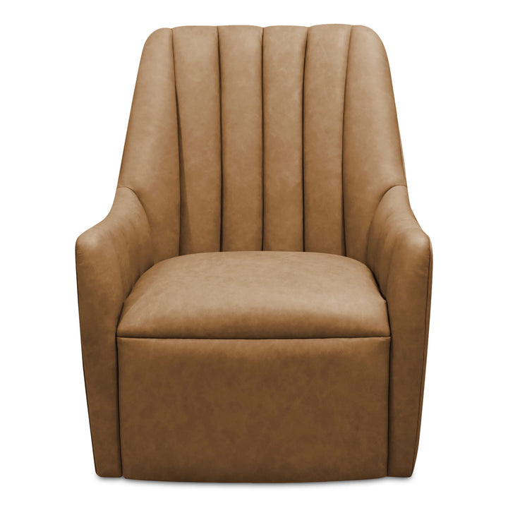 Bowie - Swivel Chair Leather - Tan