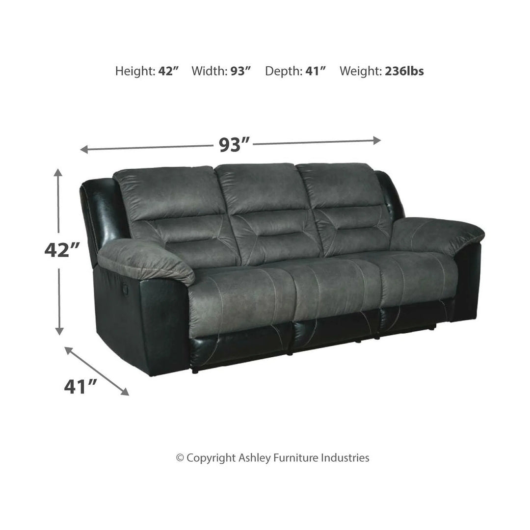 Ashley 2910288 Earhart - Slate - Reclining Sofa