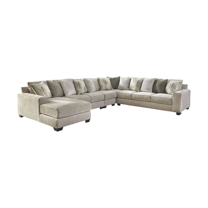 Ashley 39504/16/34/46/77/67/08 Ardsley - Pewter - LAF Corner Chaise, Armless Loveseat, Armless Chair, Wedge, RAF Sofa Sectional & Accent Ottoman