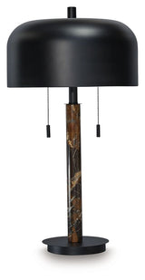 Alanbert - Metal Table Lamp - Brown / Black